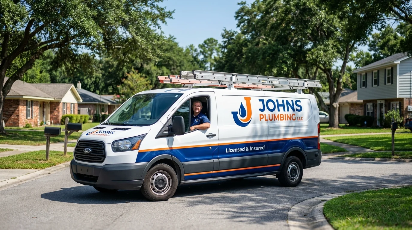 Johns Plumbing LLC service van in Castle Dale, UT