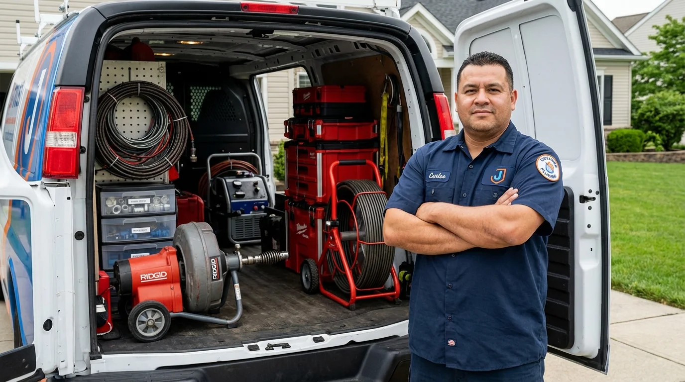 Professional drain cleaning equipment and Johns Plumbing LLC plumber in Castle Dale