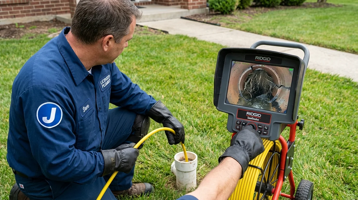 Sewer camera inspection being performed by Johns Plumbing LLC in Castle Dale